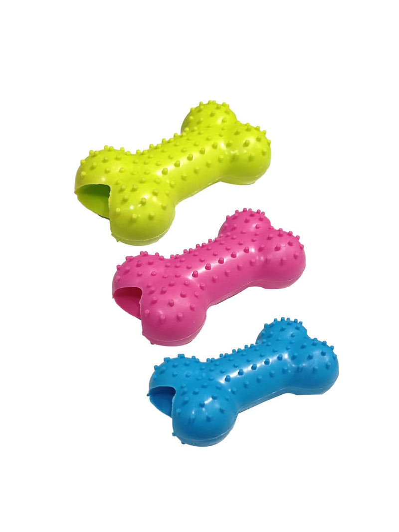 Emily Pets Non-Toxic Natural Rubber Dog Chew Toy Puppy (Multicolor, Pack 3)