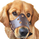 Dog Breathable Biting & Barking Safety Mask (Small, Brown)