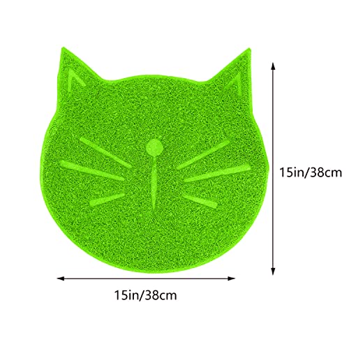 Emily Pets Cats Litter Mat Non Slip Litter Tracking Mat Traps Litter from Box For Pets (Color: Sky Blue,Chocolate,Pink,Green,Being)(Size:38 X 38 cm)