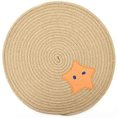 Cat Scratching Mat, Natural Hemp Rope Round Cat Scratch Board