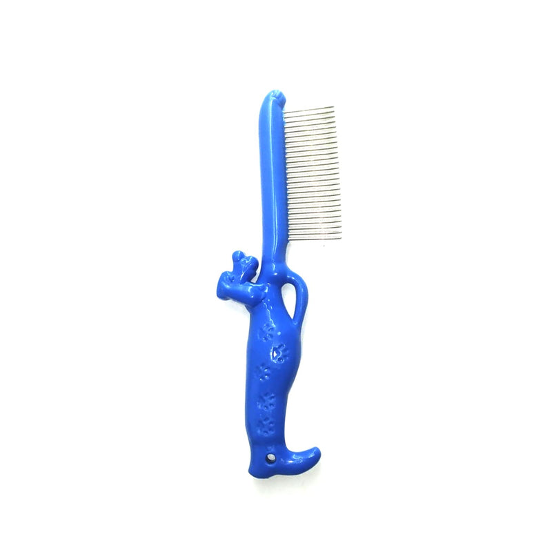 Emily Pets Stainless Steel Teeth Cat and Dog Pet Grooming Comb(Blue,Pink,Yellow,Red)