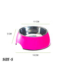 Colorful Melamine Dog Bowl with Non-Skid Silicone Base