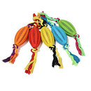 Durable Rubber Feeder Ball with Cotton Rope for Dogs