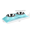 Premium Stainless Double Dog Bowls Ideal for Small Pets