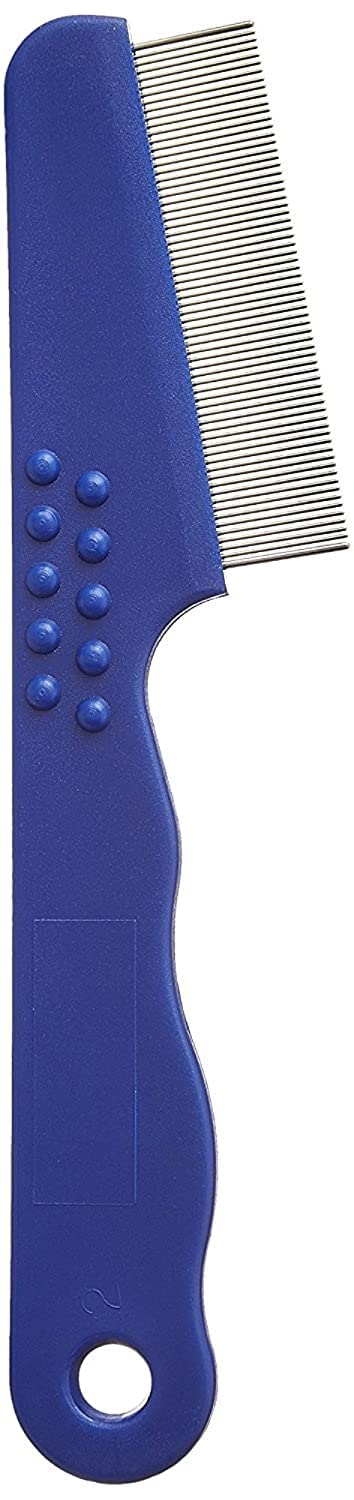 Stainless Steel Pin Flea Dog & Cat Grooming Comb-Blue-6.1 Inch