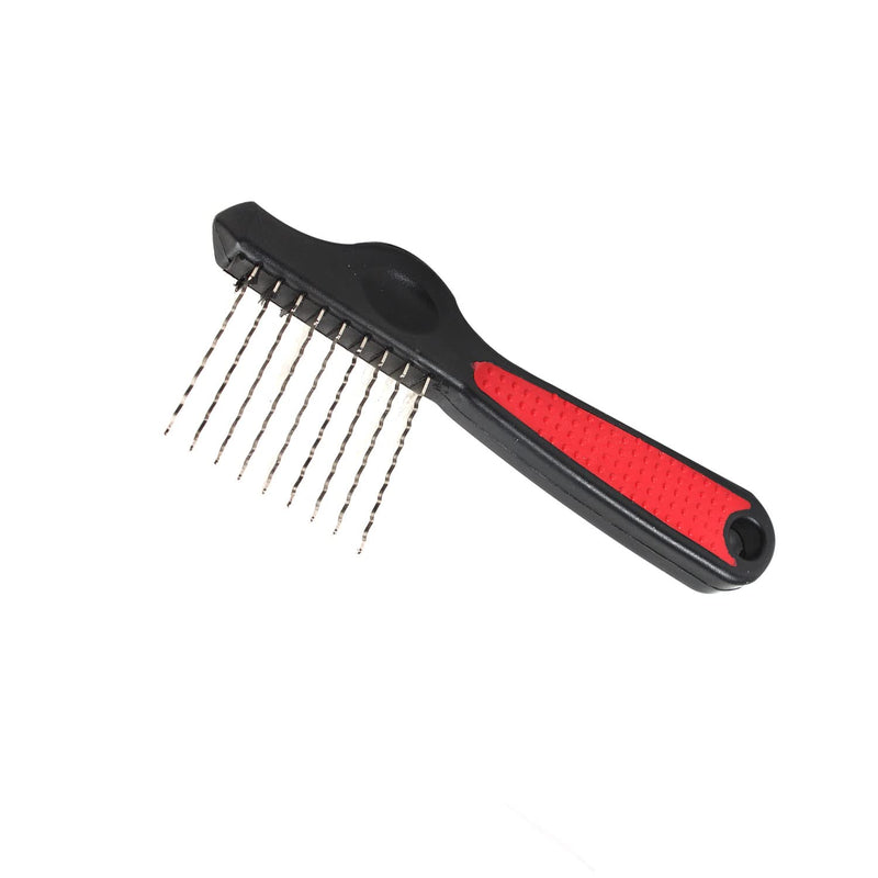 Emily pets Dogs Ferplast Comb for the Not Side Stainless Steel Blades Rakes, for Pets(Red-Black)Medium
