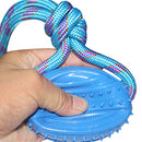 Rubber Rugby Spike Ball Rope Toy For Small Dog
