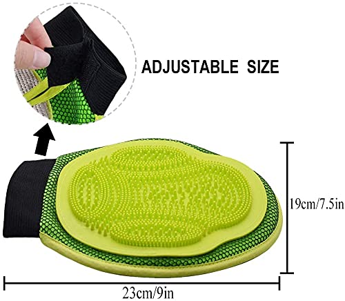 Emily Pets Pet Hair Remover Mitt,Pet Grooming Glove For Pets (Color: Green)