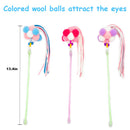 Interactive Cat Wand Teasers 2-Piece Kitten Toy Set