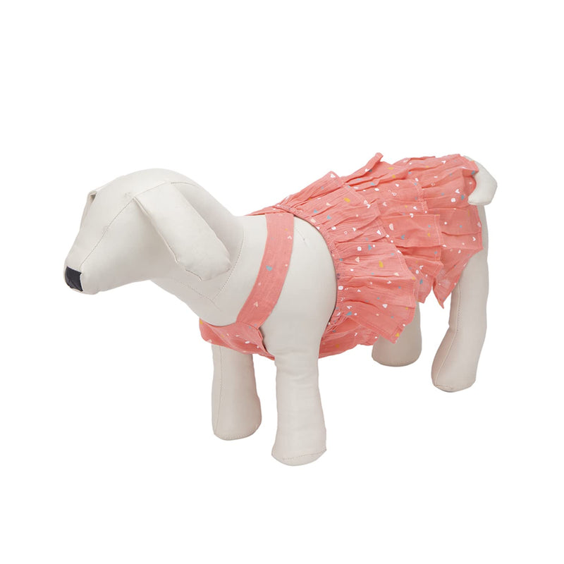 Lulala Dog Summer Layer Frill Sweetie Dress for Dog Cat Dog(XS,S,M,L,XL)(Pink,Yellow)