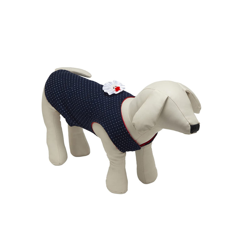 Lulala Soft Dog Sweater Year-Round Sweater for Pets (Sky Blue ,Navy Blue)