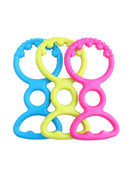 Non-Toxic Rubber Dog Chew Bone Toy (Multicolor, Pack of 3)