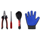 Pet Grooming Kit: Slicker Brush, Pet Nail Clipper, Dog Grooming Glove