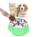 Colorful Melamine Dog Bowl with Non-Skid Silicone Base