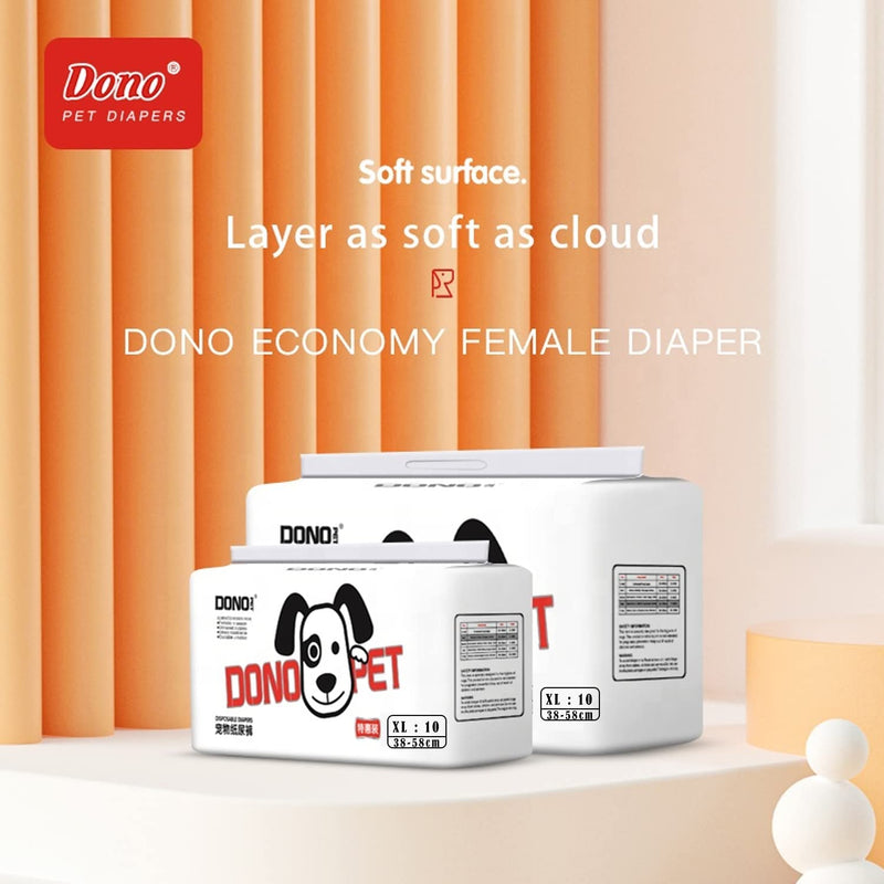 Disposable Dog Diapers for Female Pets (XS-XL Sizes)