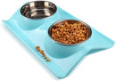 Stainless Steel Double Food and Water Bowl for Dogs