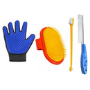 Grooming Kit Pet Grooming Brush Pet Comb Pet Grooming Glove(Pack of 4)