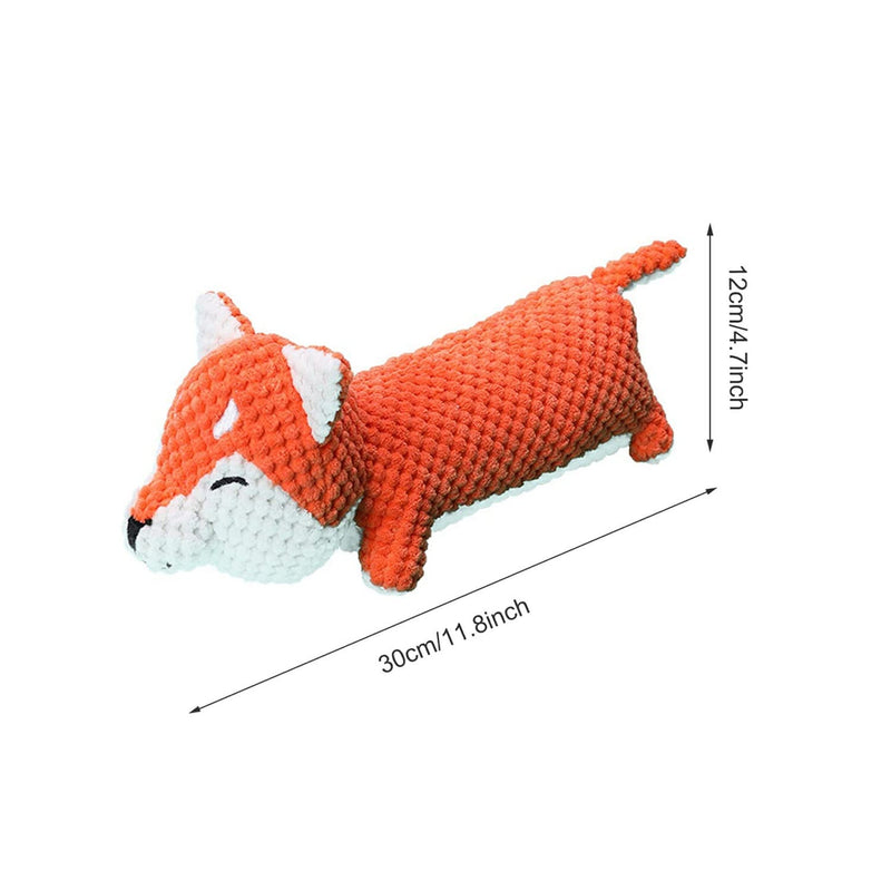 Emily Pets Durable Practical Interactive Sounder Pet Dogs Plush Chewing Toy for Home Dog Molar Toy(Orange,Pink,Blue)Medium