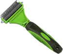 Dog Grooming Dematting Rake Comb with Double-Sided Teeth Blades