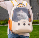 Emily Pets Pet Carrier Backpack, Bubble Backpack Carrier, Cats and Puppies(Beige)Medium
