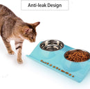 Stainless Steel Double Food and Water Bowl for Dogs