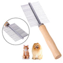 Double-Sided Stainless Steel Grooming Comb for Dogs and Cats