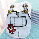 Dog Printed Teddy T-Shirt Dog Shirt Breathable For Pets (Sky Blue)