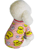 Lulala Cotton Printed Round Shirt for cat, Toy Breed Dog & Puppies Peach