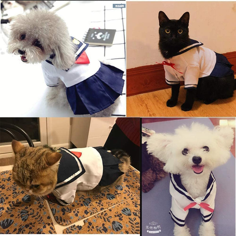 Lulala Skirt Navy Captain Suit For Pets