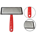 Premium Stainless Steel Pet Brush with Paw Print Handle