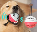 Teeth Cleaning pet Chewing Toy Food eat pet Dog (RED-White)