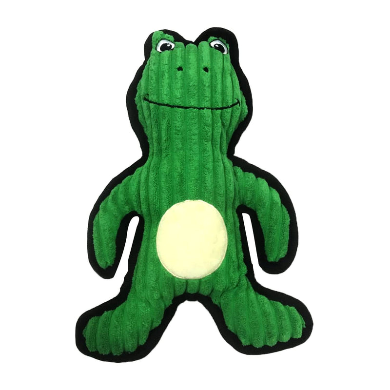 Emily Pets Frog Tender,Bear Tender,-Tuffs Simple - Tough Plush Dog Toy For Pets(Green,Grey,Orange)