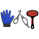 Pet Grooming Kit: Dog Nail Clipper, Comb, & Gloves