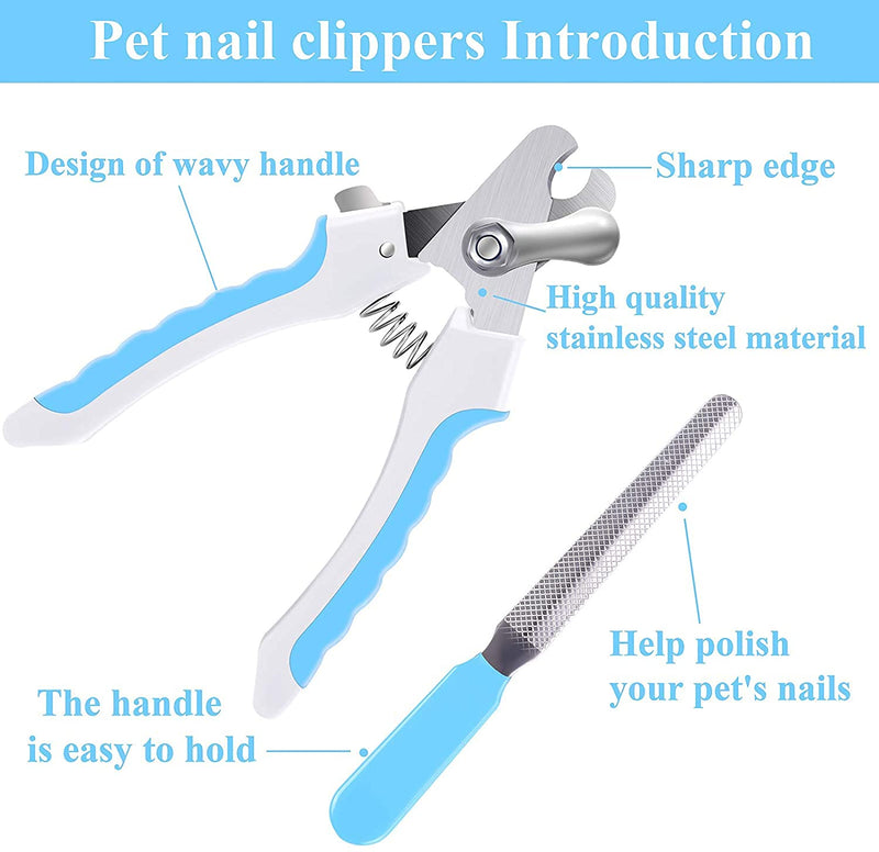 Nail Clippers for Dogs- with Free Nail File - Razor Sharp Blades -Perfect for Pets