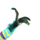 Squeaky Feather Toy For Cat Wine Cork Cat Toy (Multicolor)