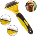 Dog Grooming Dematting Rake Comb with Double-Sided Teeth Blades