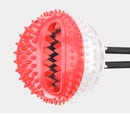 Teeth Cleaning pet Chewing Toy Food eat pet Dog (RED-White)