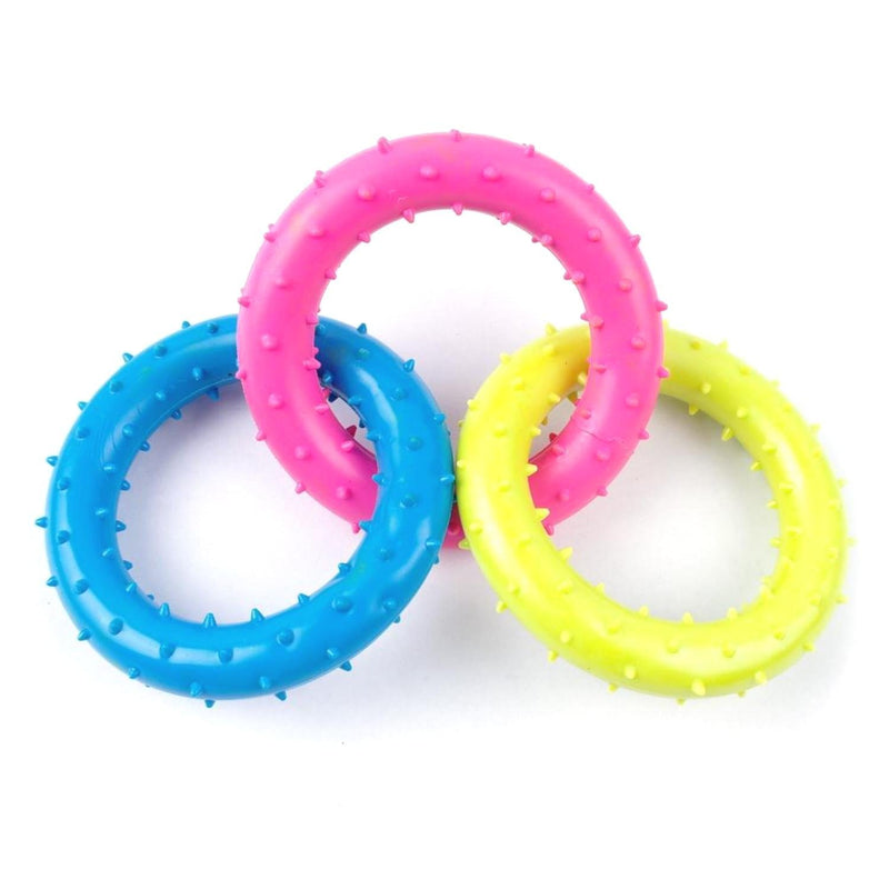 Rubber Teething Biting Teeth Gums Chew Ring Toy(Colour May Vary)