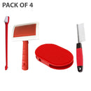Complete Pet Grooming Kit: Toothbrush, Brush, and Combs (Pack of 4)