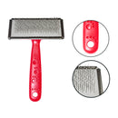Premium Stainless Steel Pet Brush with Paw Print Handle