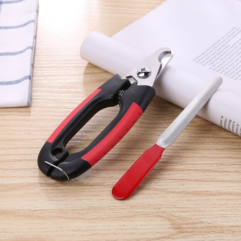 Glove with Professional Stainless Steel Tool Nail Clipper Cutter with Nail File for Cat & Dog