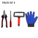 Pet Grooming kit: Slicker Brush, Pet Nail Clipper, Dog Grooming Glove