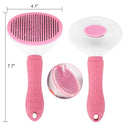 Pet Grooming Brush with Self-Cleaning Function