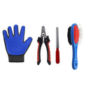Pet Grooming Kit: Slicker Brush, Pet Nail Clipper, Dog Grooming Glove