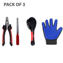 Pet Grooming Kit: Slicker Brush, Pet Nail Clipper, Dog Grooming Glove
