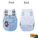 Dog Printed Teddy T-Shirt Dog Shirt Breathable For Pets (Sky Blue)