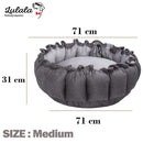 Round Reversible Dog Bed Premium Comfort Pet Cuddler