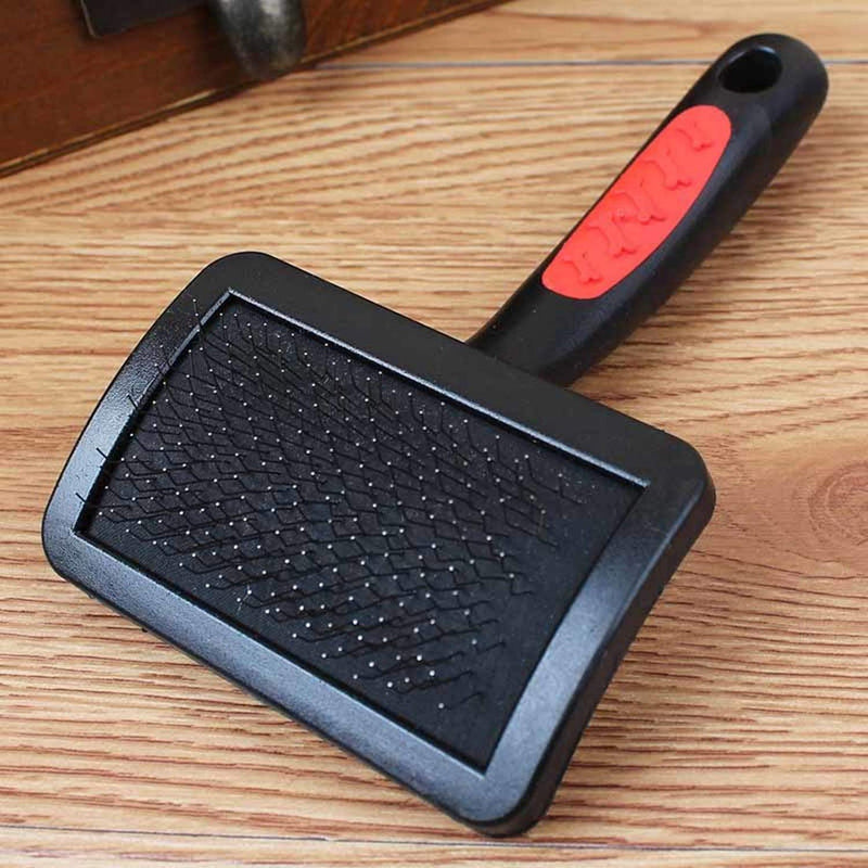 SRI Pet Cleaning Slicker Brush for Pets, for Long or Short Hair (Red Black, Small)