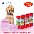 Cute Pink Female Dog Diapers With Adjustable Tail Hole