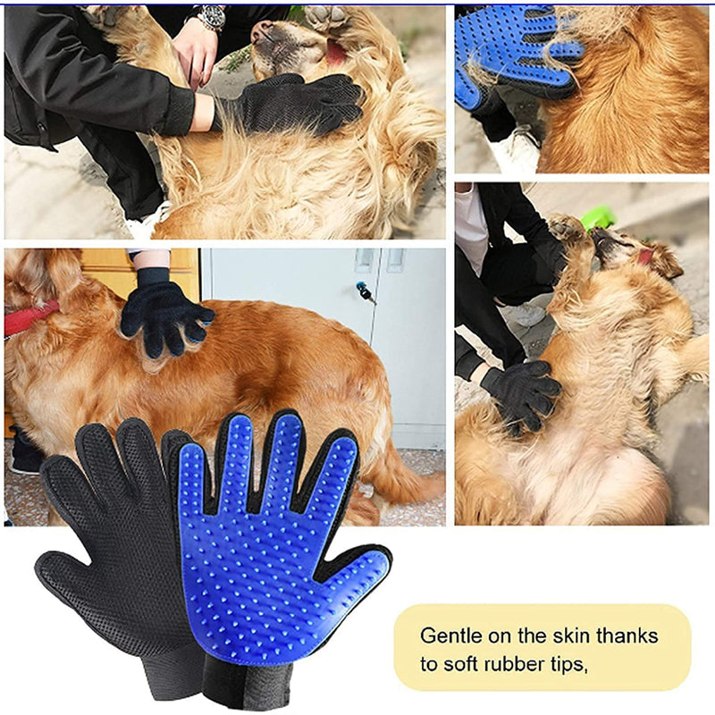 Stainless Steel Fine Tooth Flea Lice Tear Stain Remover Comb With Glove-18 CM (VIOLET)
